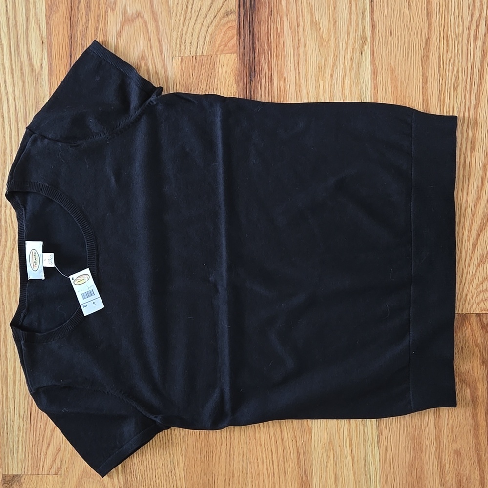 Brand New Talbots Black Cotton Sweater Size Small